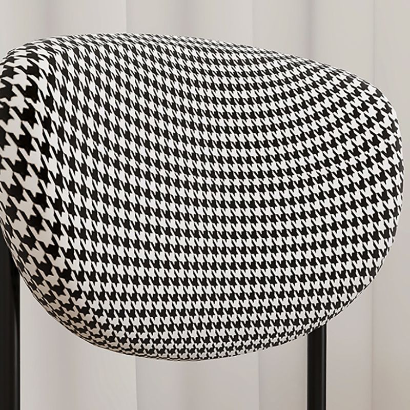 Glam Style Upholstered Side Chair Open Back Dining Side Chair