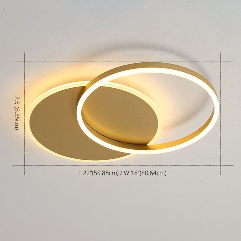 Kruisende cirkels Multi-Lights LED-plafondlamp Moderne stijl Eenvoud Inbouwverlichtingsarmatuur voor woonkamer