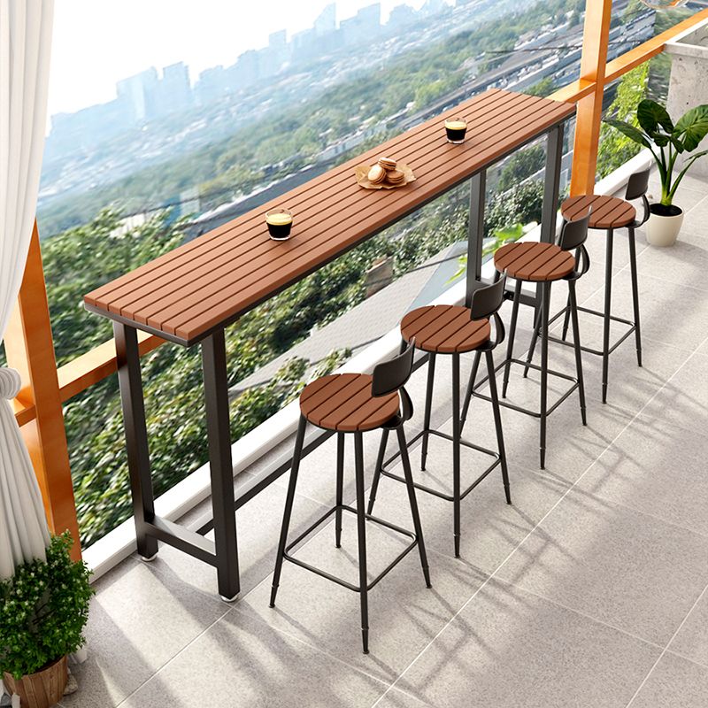 Metal Indoor/ Outdoor Counter Stools Modern Round Armless Bar Stool