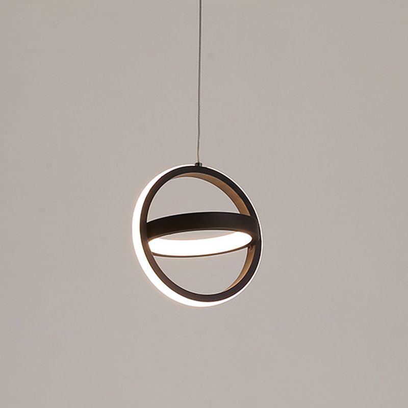 Geometrical Shape LED Pendant Lamp Modern Minimalist Metal Hanging Lamp for Living Room