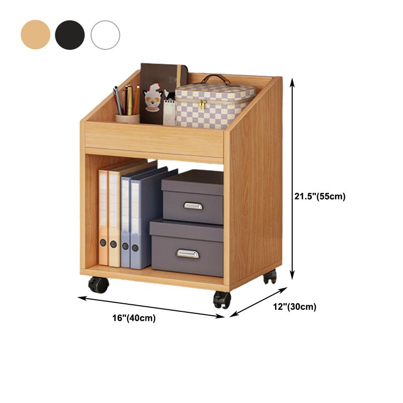 Contemporary Style Bookshelf Engineered Wood Bookcase for Office and Study Room