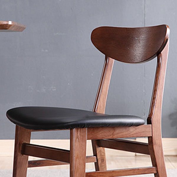 Contemporary Restaurant Wood Side Chair Matte Finish Open Back Dining Chair