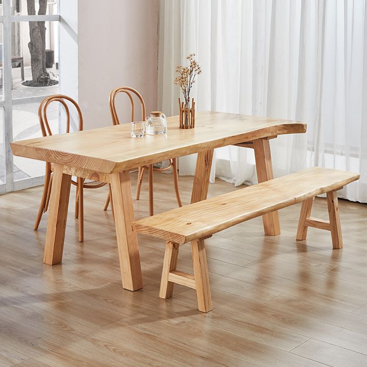 Tavolo da pranzo kaki standard glam tavolo da pranzo a forma di rettangolo in legno massiccio per cucina