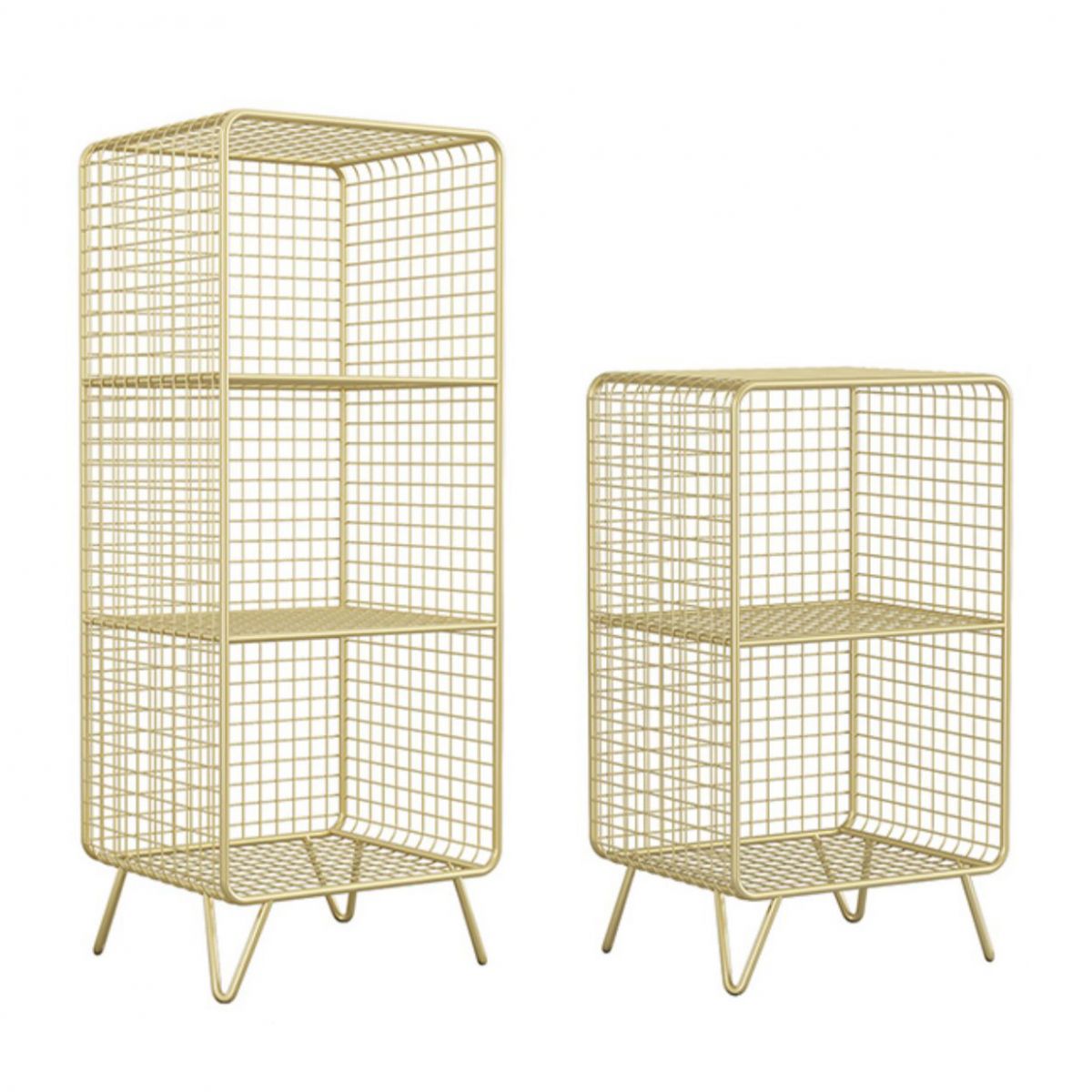 Modern Metal Bookshelf Standard Closed Back Bookshelf in Burnish