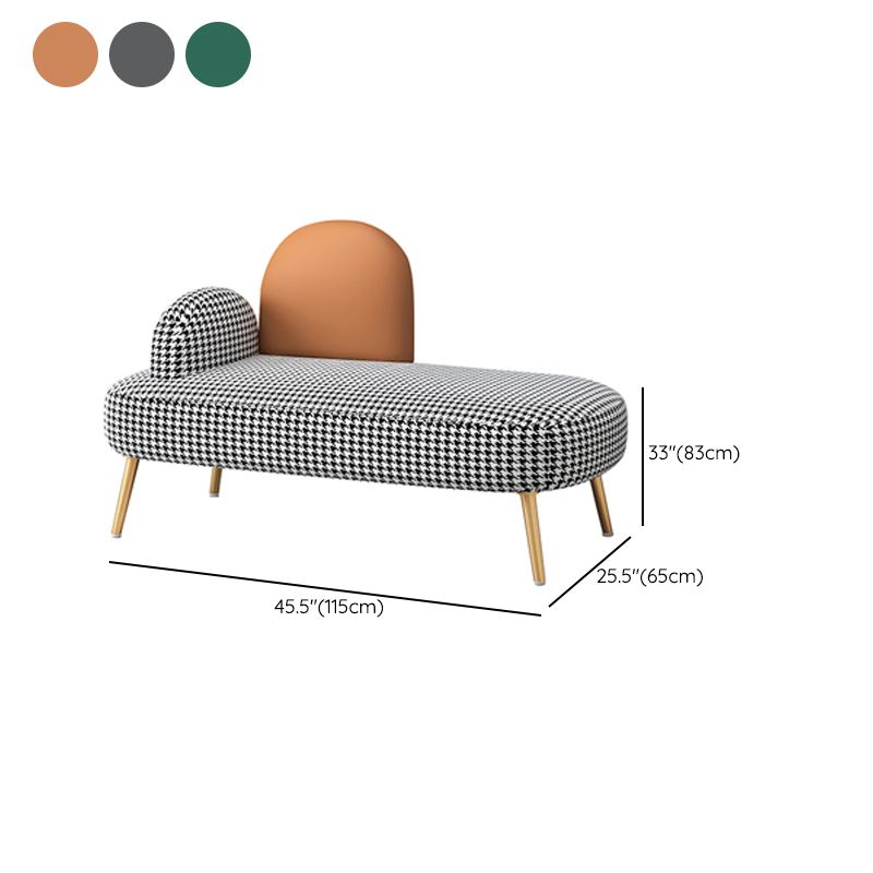 Contemporary Camel Back Standard Sofa Fabric Round Arm Sofa for Bonus Room