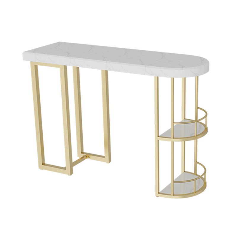 Contemporary Counter Height Pub Set 1/3/5 Pcs Bar Table and Stools with Metal Frame