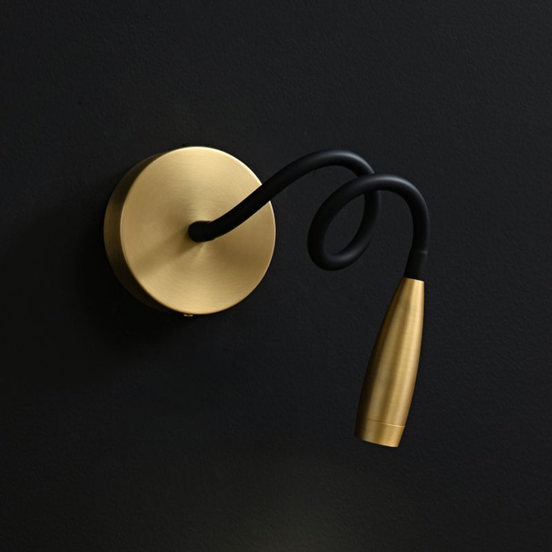 Gold Modern Wall Sconce Linear Shape Wall Light with Metal Shade for Bedroom