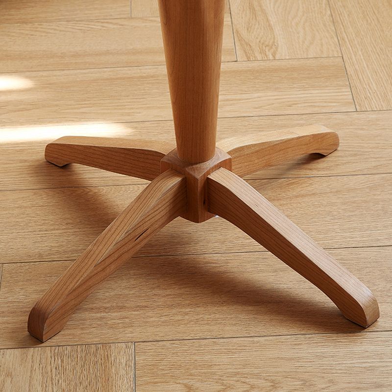 Modern Solid Wood End Table Pedestal Corner Table for Living Room