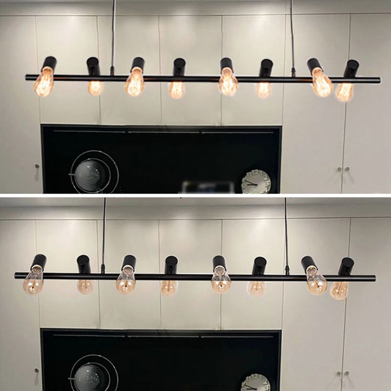 Adjustable Length Hanging Lamp Post-Modern Style Metal Island Light for Kitchen