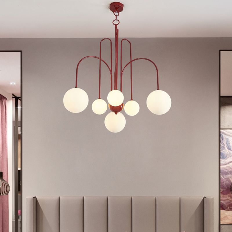 Modern Metal Chandelier Light Fixtures Multi-Head Hanging Pendant Lights for Bedroom