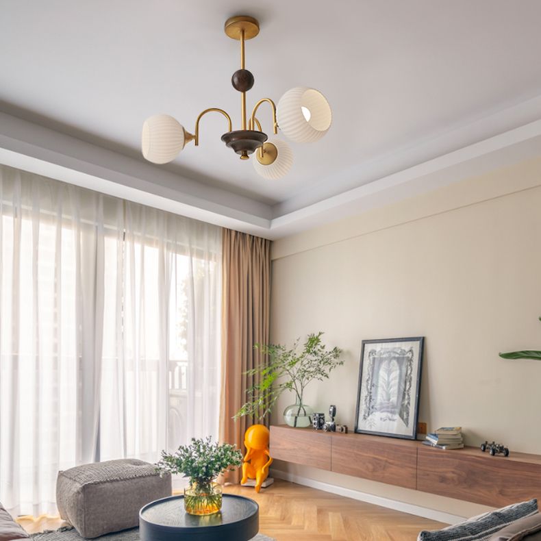 Lampadario moderno di lussuoso luminoso in vetro luminoso per spazi interni