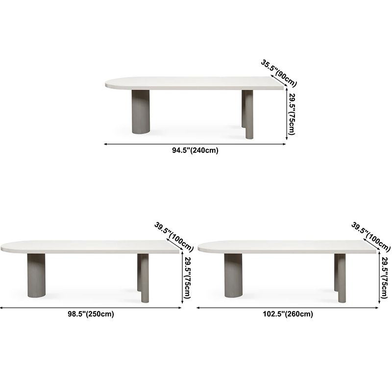 Moderner Home-Esstisch aus massivem Holz, Freiformtisch mit 3-Bein-Basis