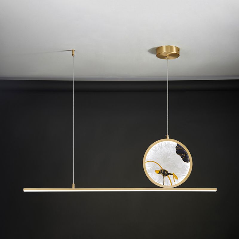 Modern Pendant Lighting for Kitchen Island Linear Island Pendant Lights Metal 2-Light