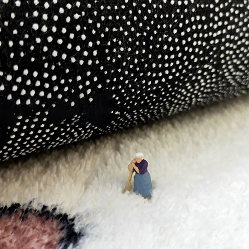 Green Casual Rug Polyester Color Piece Rug Stain Resistant Rug for Living Room