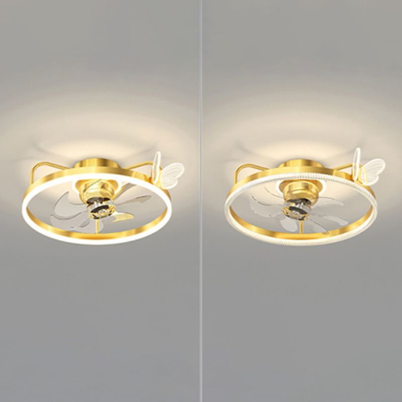 Modern Style Ceiling Fan Lamp Metal Ceiling Fan Lighting for Bedroom