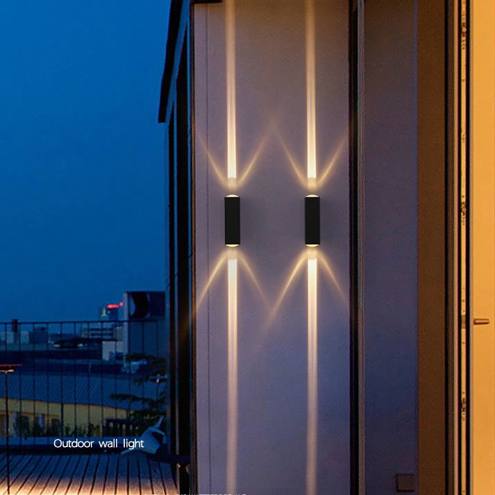 Sombra rectangular arriba y abajo de la pared LED aplanos modernos de estilo minimalista de metal de estilo minimalista