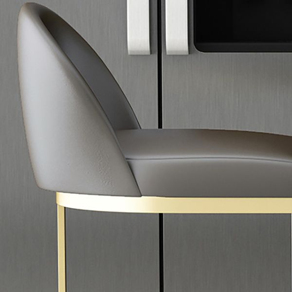 Industrial Low Back Stool Bucket Faux Leather Bar Stools for Bar