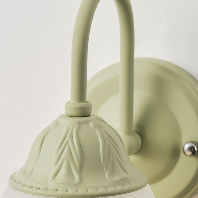 Modern Simple Green Vanity Light Flower Shape Vanity Lamp for Shower Room