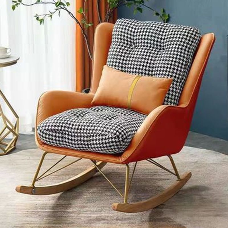 Modern Style Nursery Sofa Rocking Chair Indoor Living Room Rocking Chair with Ottoman