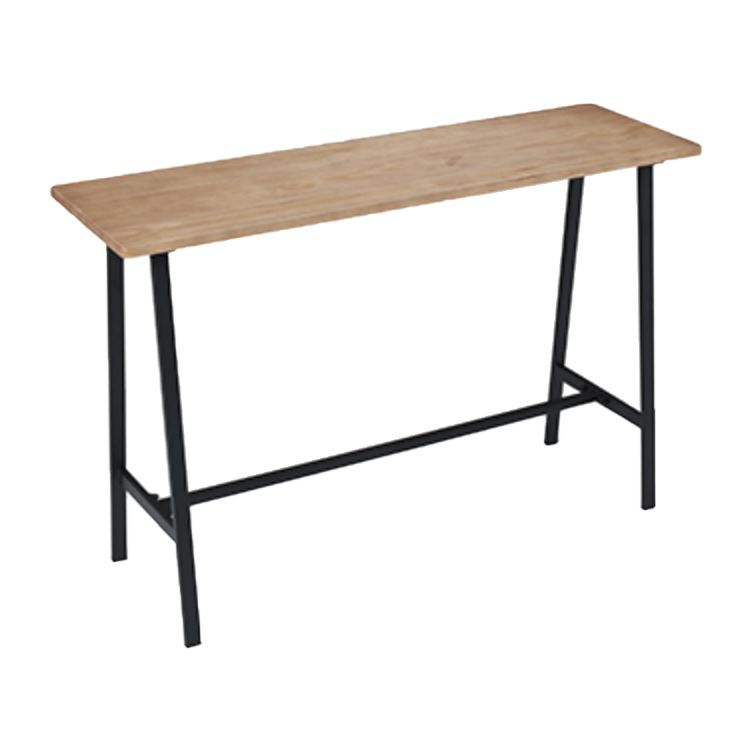 Indoor Glam Bar Table Set 1/2/3/5 Pieces Solid Wood Trestle Counter Set in Natural