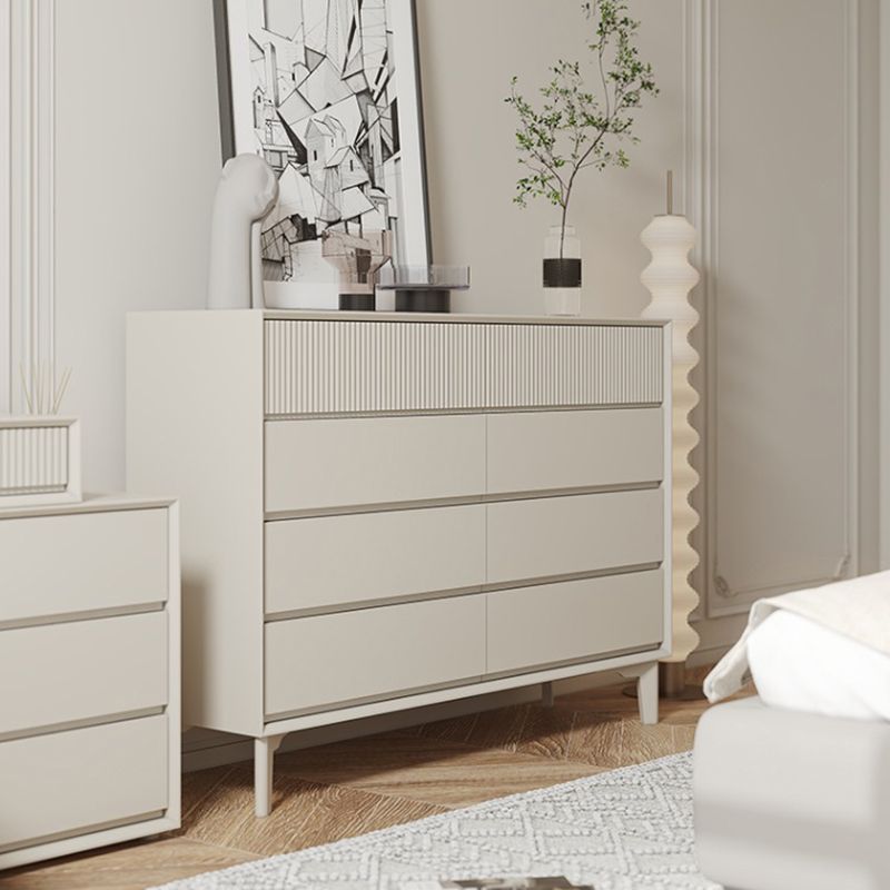 Contemporary Horizontal Double Dresser Wood Storage Dresser for Home