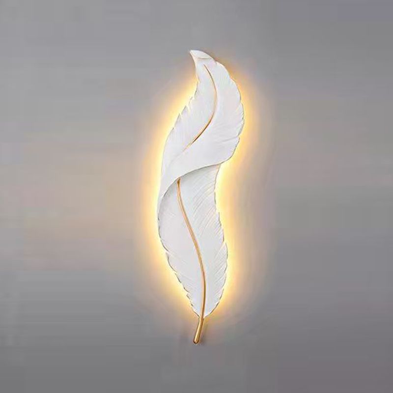 Modern Wall Lamp Household Feather Wall Mount Lighting for Sitting Room