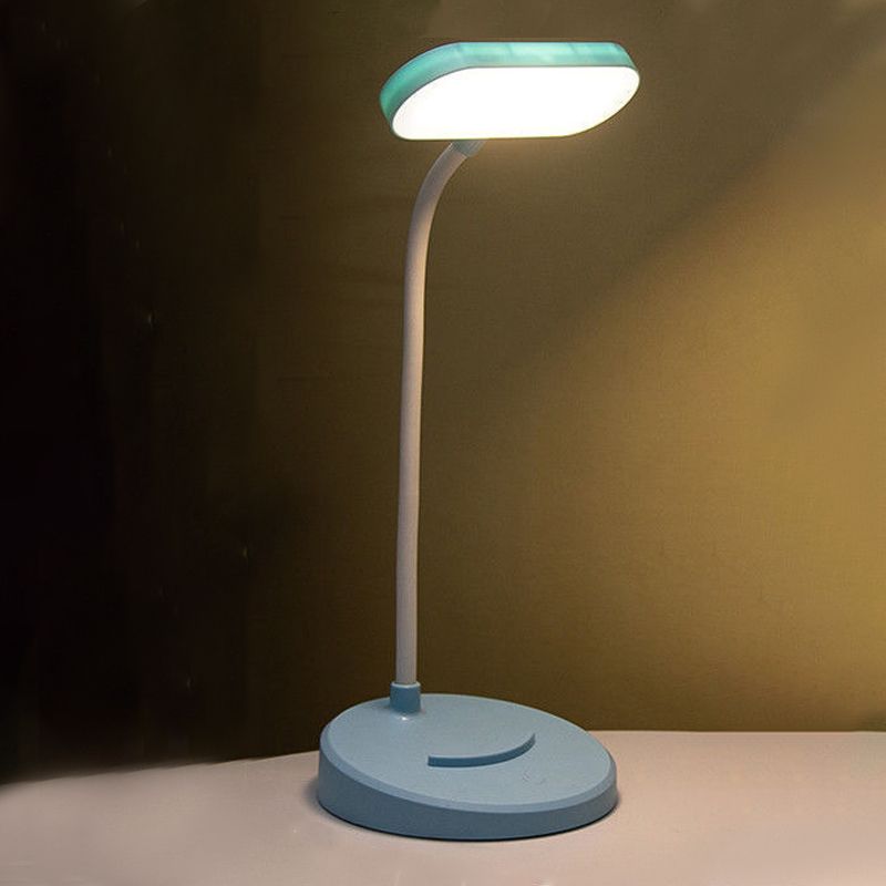 Modern Oval Nightstand Lamps Plastic 1 Light Led Night Table Lamps