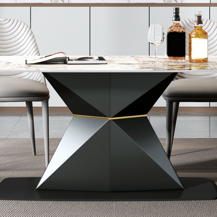 Modern Sintered Stone Top Dining Set Rectangle 1/2/5/7 Pieces Dinette Table Set