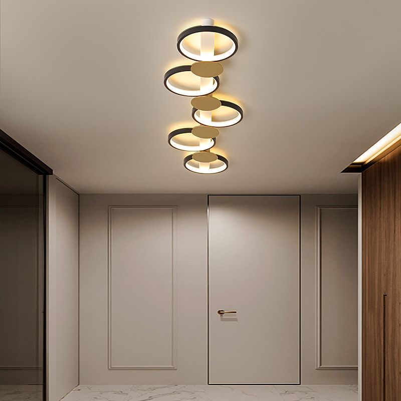 Contemporary Round Ceiling Lamp LED Flush Mount Ceiling Light with Acrylic Shade