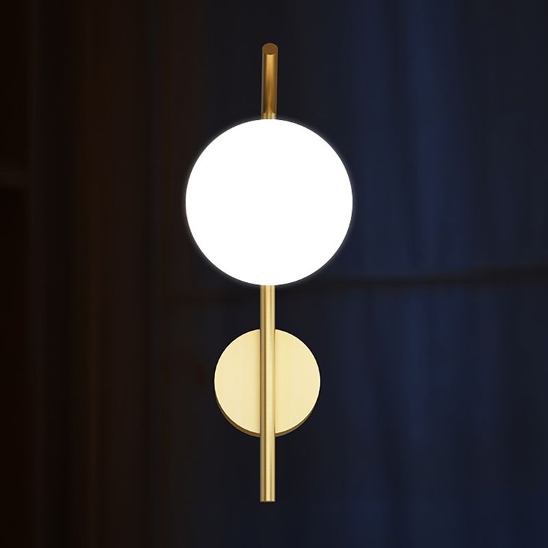 1 Light Ball Wall Sconces Modern Style Glass Wall Mounted Lamps
