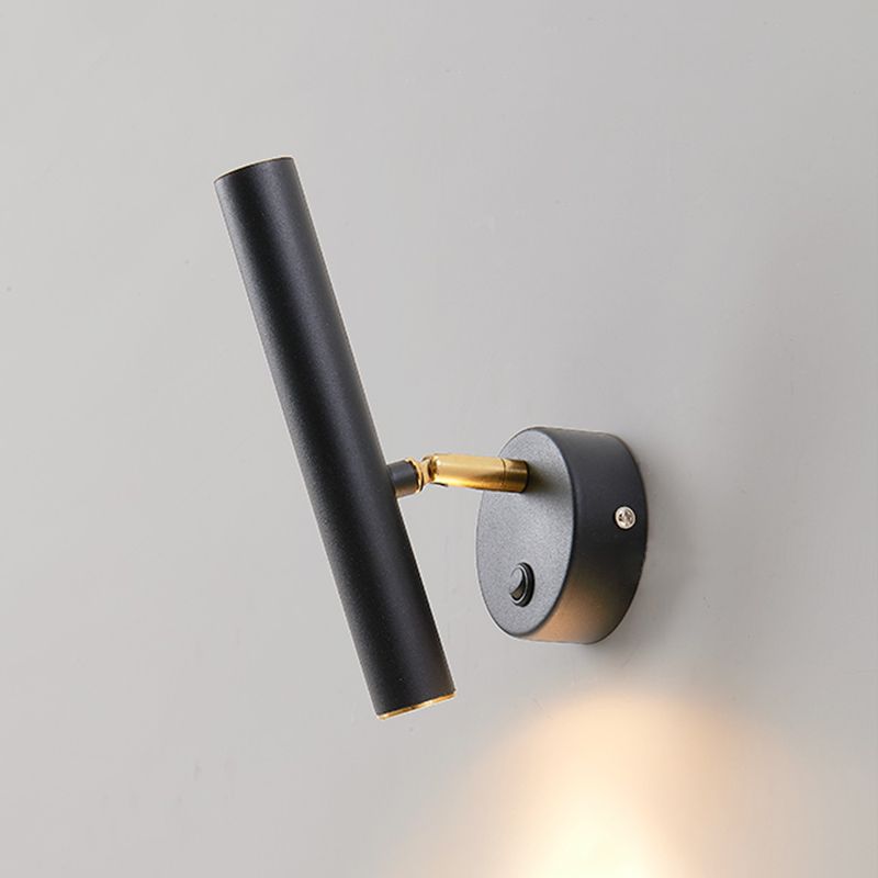 Modern Simple Wall Light Cylinder Shape LED Rotatable Wall Lamp for Living Room