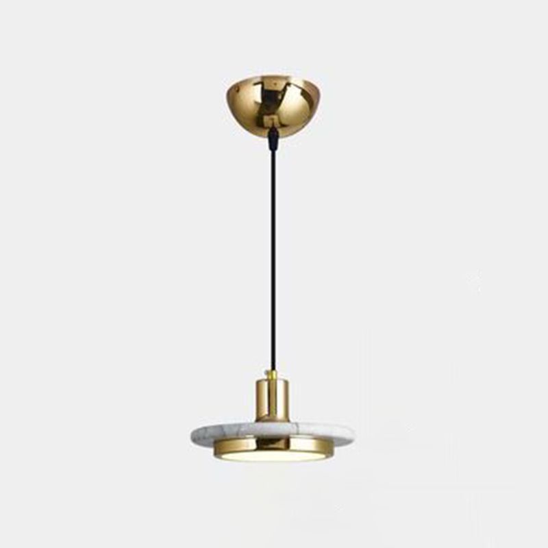 Kappengeformte Marmorhängeblocke Leuchte minimalistische LED -Anhängerbeleuchtung für das Restaurant