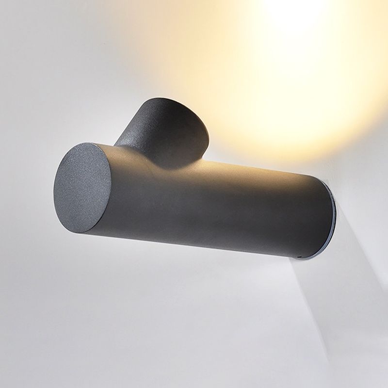 Modernism Style Single Wall Mounted Sconce Unique Wall Light in Black/White Finish