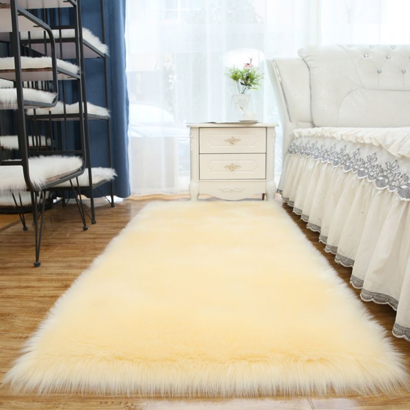 Simplicité Tapis Shag Couleur solide moderne Tapis de tapis lavable moderne