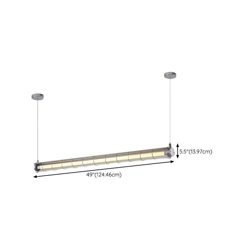 Industrial Style Hanging Lamp Iron Frame Island Light Fixture for Dining Table