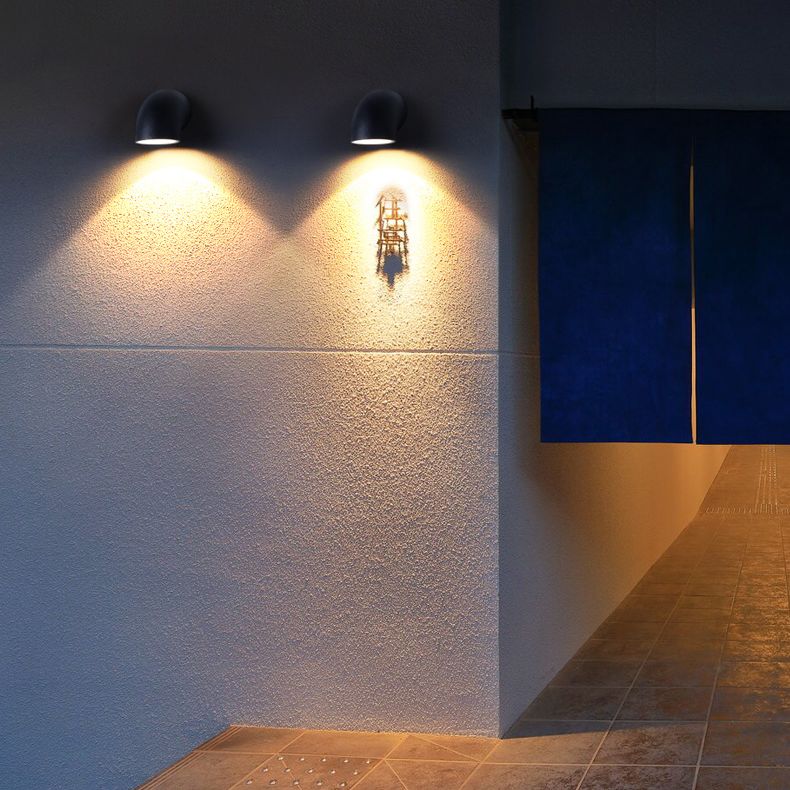 Matte Black Plumbing Pipe Wall Lamp Industrial Metal Courtyard LED Wall Sconce Light