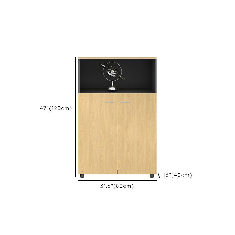 Contemporary File Cabinet Solid Wood Frame Lateral File Cabinet Office