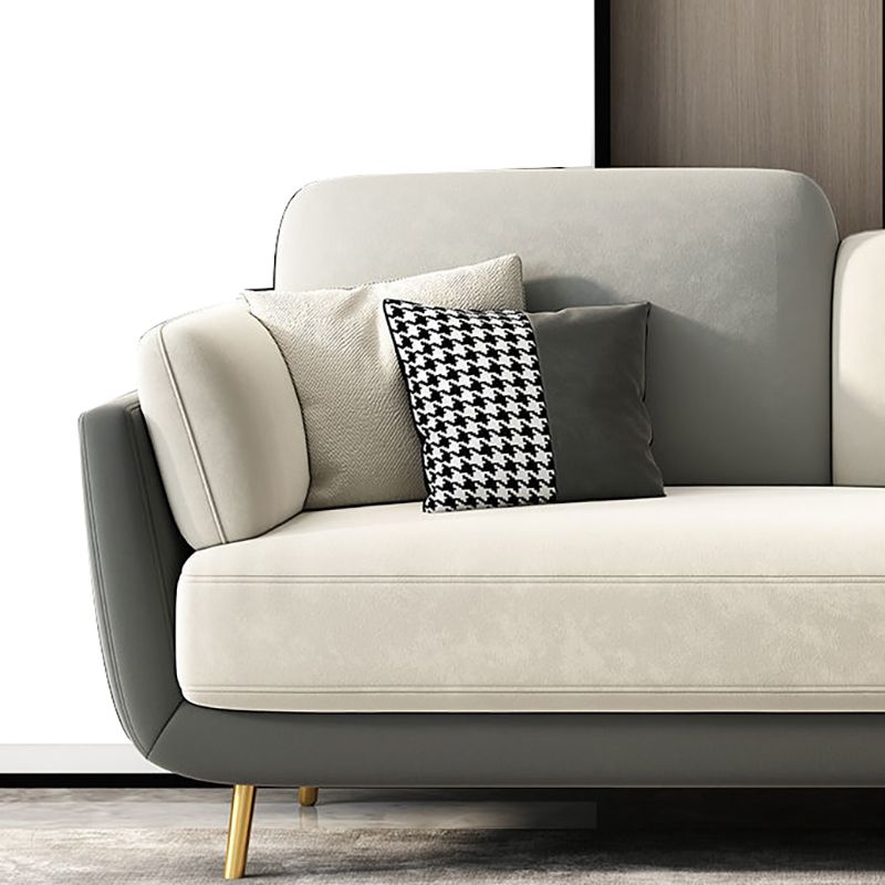 Polish Finish Sofa Flared Arm Sofa for Living Room and Bonus Room