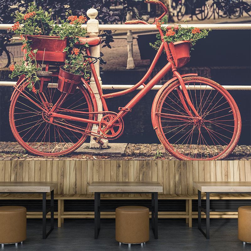 Customized Bike Mural Wallpaper Home Decor Contemporary Style for Home Decor