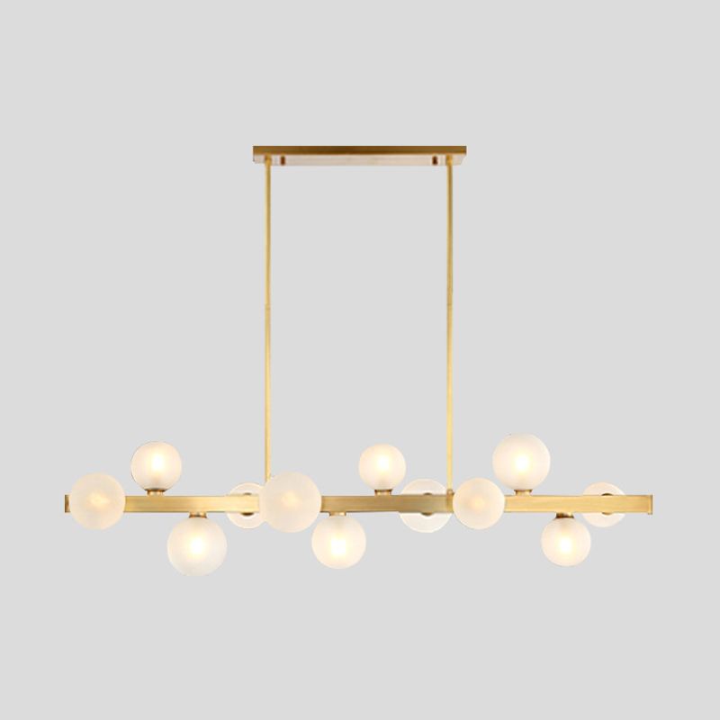 Modern Pendant Chandelier Globe Island Lighting Ideas Glass Island Ceiling Light in Gold