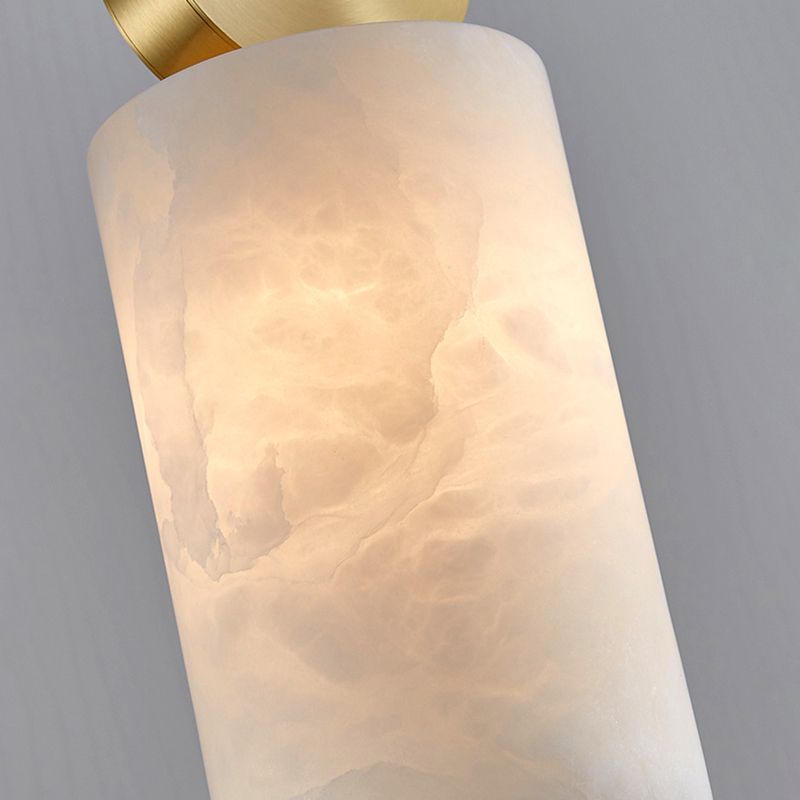 Luz de marco blanco de 1 luces Luz colgante de latón moderno Mini iluminación de iluminación para dormitorio