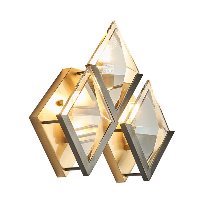 3-Kopf-Rhombus-Wandleuchte-Schaft