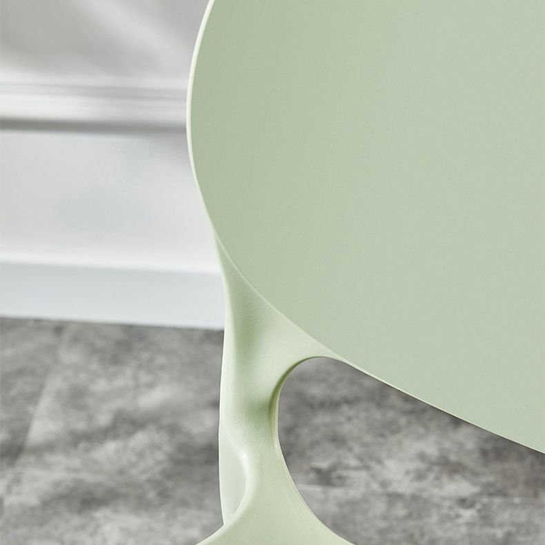 Plastic Contemporary Dining Room Chairs Matte Finish Open Back Dining Side Chairs