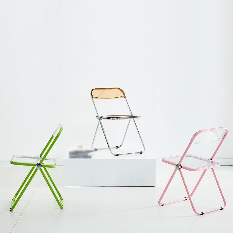 Silla lateral casera de metal contemporáneo plegable con respaldo abierto que cena la silla lateral