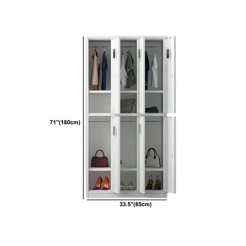 Contemporary Interior Storage Cabinet Gray Cabinet with Metal Door
