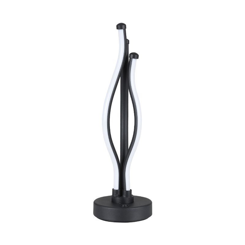 Linear Nightstand Lamp Contemporary Metal Nightstand Lamps in Black