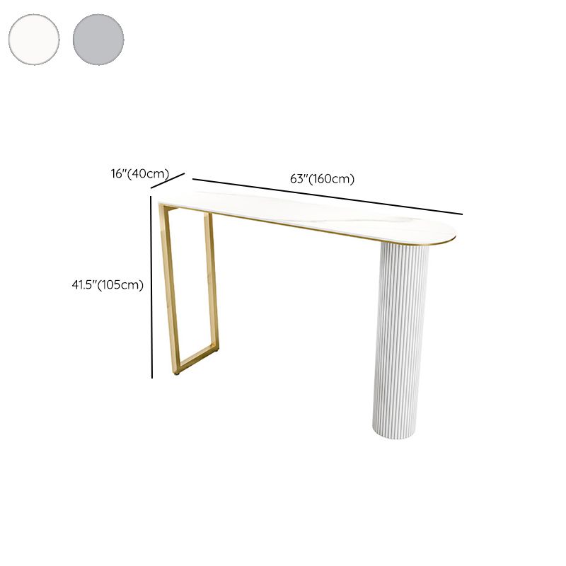 Stone Bar Table Modern Style Bistro Pub Table for Dining Room