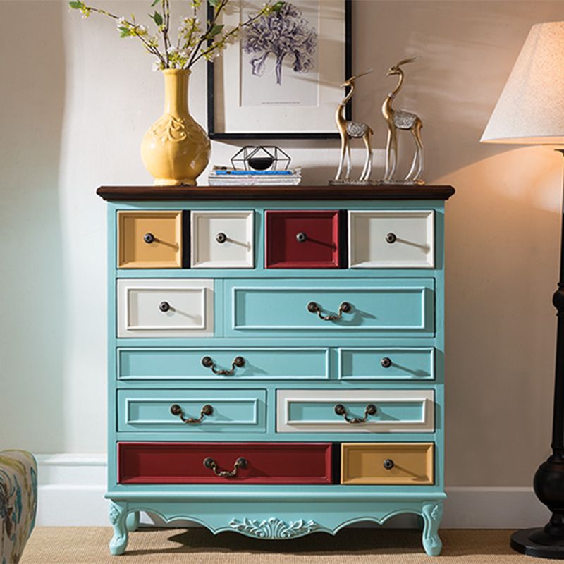 Traditional Storage Chest Solid Wood Dresser with 7/9 Drawers