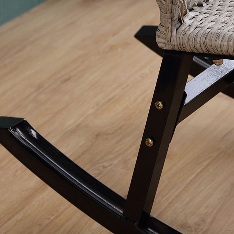 Indoor Modern Rocking Chair Solid Color Rocker Chair with Dark Legs