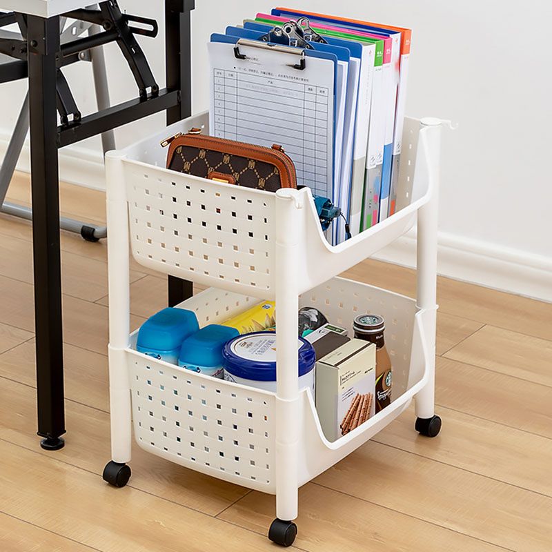 14" Wide Bookshelf Contemporary Style Bookcase with Casters for Home Office